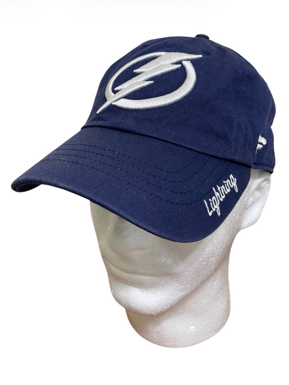 Fanatics NHL Tampa Bay Lightning Navy Blue Hat Raised Embroidered Logo One Size